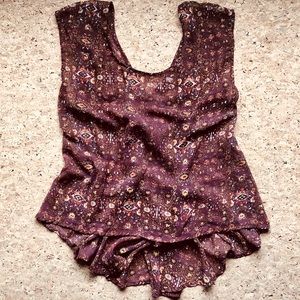 Reversible boho flowy top